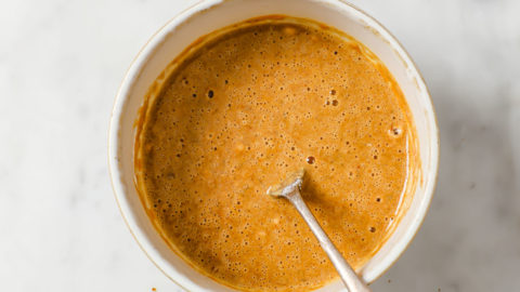 Atta flour slurry to be added to Nihari